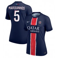 Dres Paris Saint-Germain Marquinhos #5 Domáci pre Ženy 2024-25 Krátky Rukáv